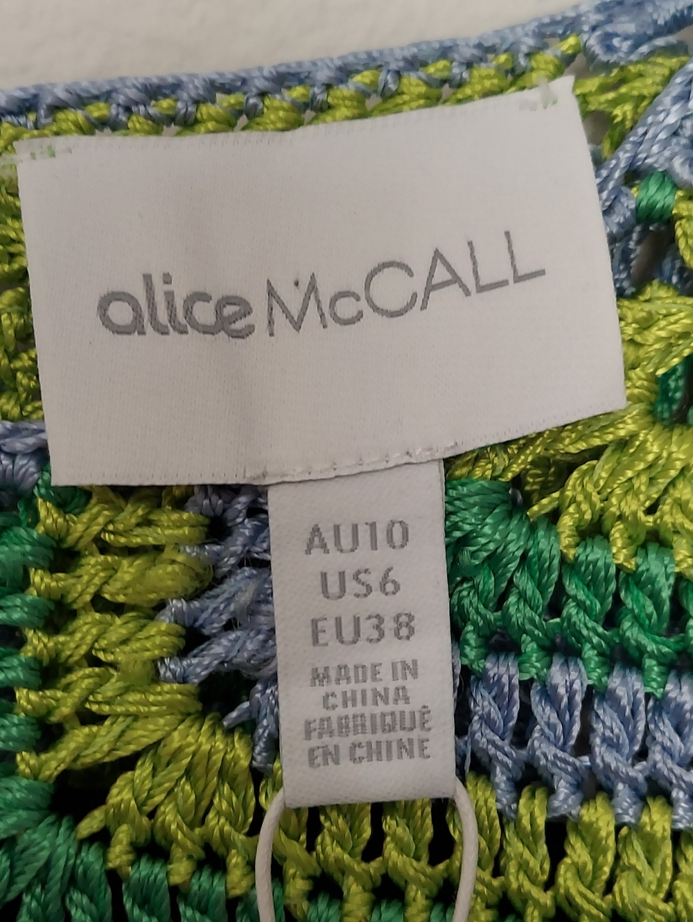 NWT Alice McCall Woman's Malibu Crochet Dress Fern Size 6 - Picture 7 of 11